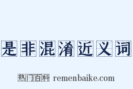 是非混淆近义词是什么意思的图片